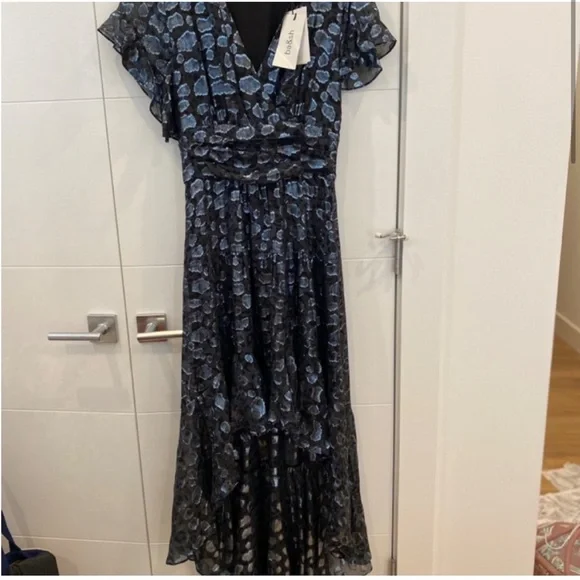 NWT BA&SH Grace Metallic Jacquard Dress Size Small - Picture 7 of 15